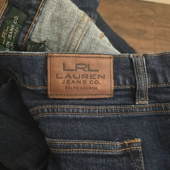 Lauren Ralph Lauren Jeans Women Plus Size 16W Straight High Rise Dark Wash Blue - Picture 5 of 9